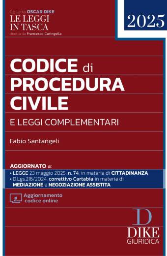 Codice di Procedura Civile e Leggi Complementari – Pocket 2025