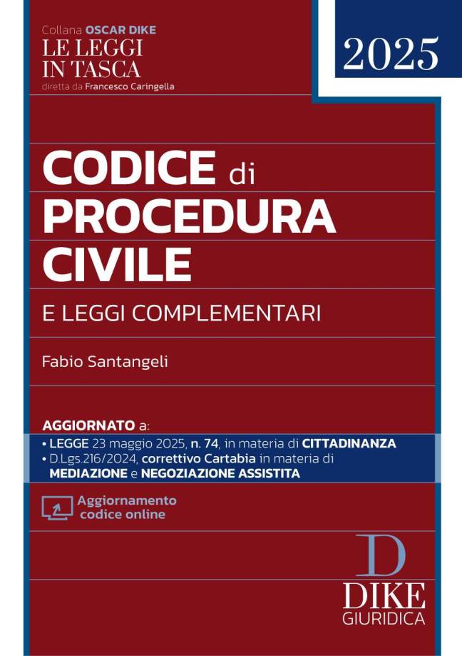 Codice di Procedura Civile e Leggi Complementari – Pocket 2025