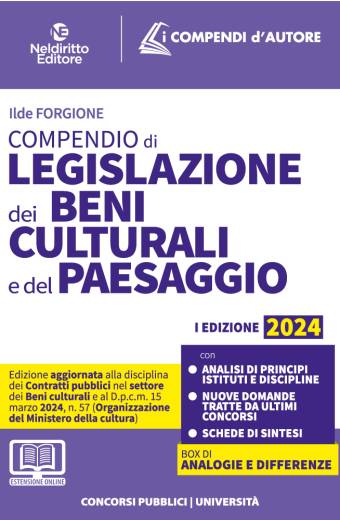 Compendio di Legislazione dei beni culturali e del paesaggio 2024
