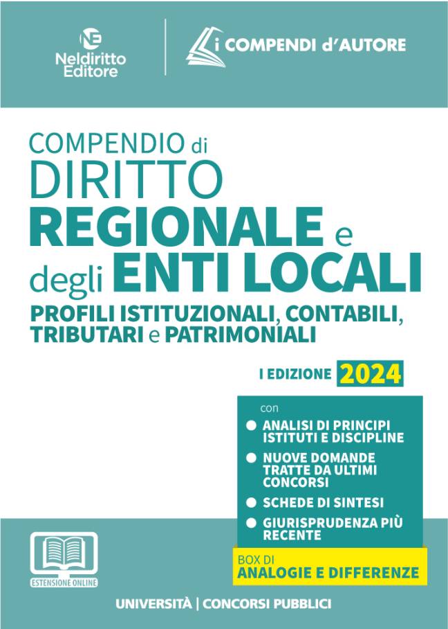 compendio di diritto regionale e degli enti locali neldiritto 2024