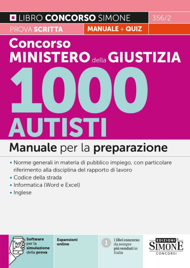 Concorso Ministero della Giustizia 1000 Autisti – Manuale