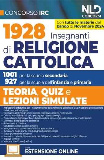 Concorso 1928 Insegnanti Religione Cattolica. Teoria e Lezioni Simulate. Per la Scuola dell'infanzia, primaria e secondaria