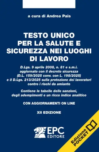Testo unico per la salute e sicurezza nei luoghi di lavoro pocket