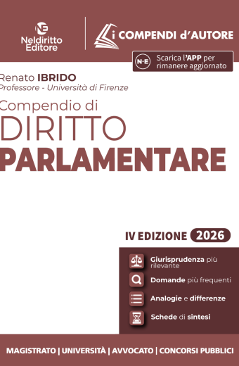 Compendio Di Diritto Parlamentare 2026