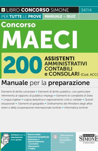 Concorso MAECI 200 Assistenti Amministrativi Contabili e Consolari (Cod. ACC) – Manuale