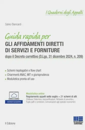 Guida rapida per gli affidamenti diretti di servizi e forniture