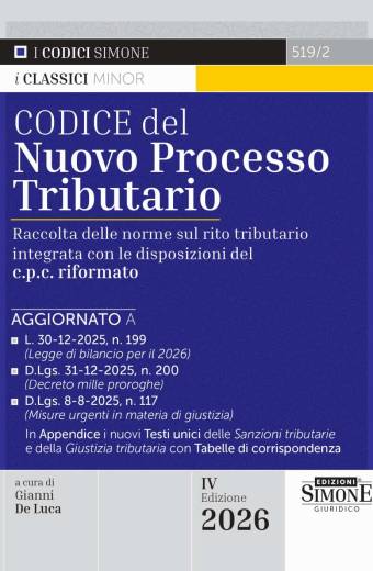 Codice del Nuovo Processo Tributario 2026