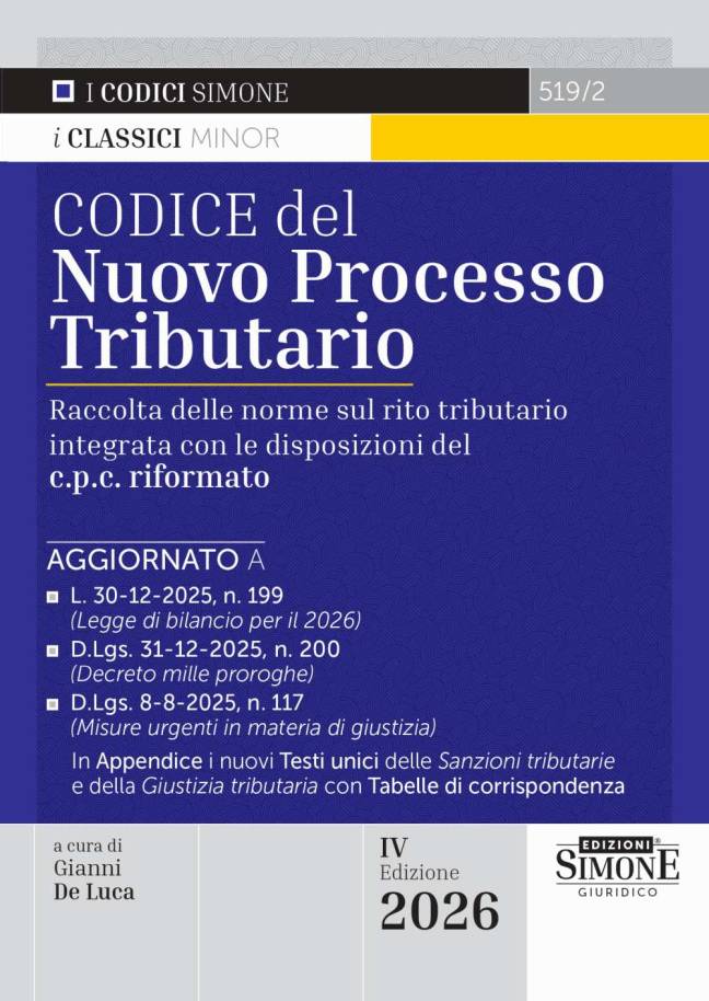 Codice del Nuovo Processo Tributario 2026
