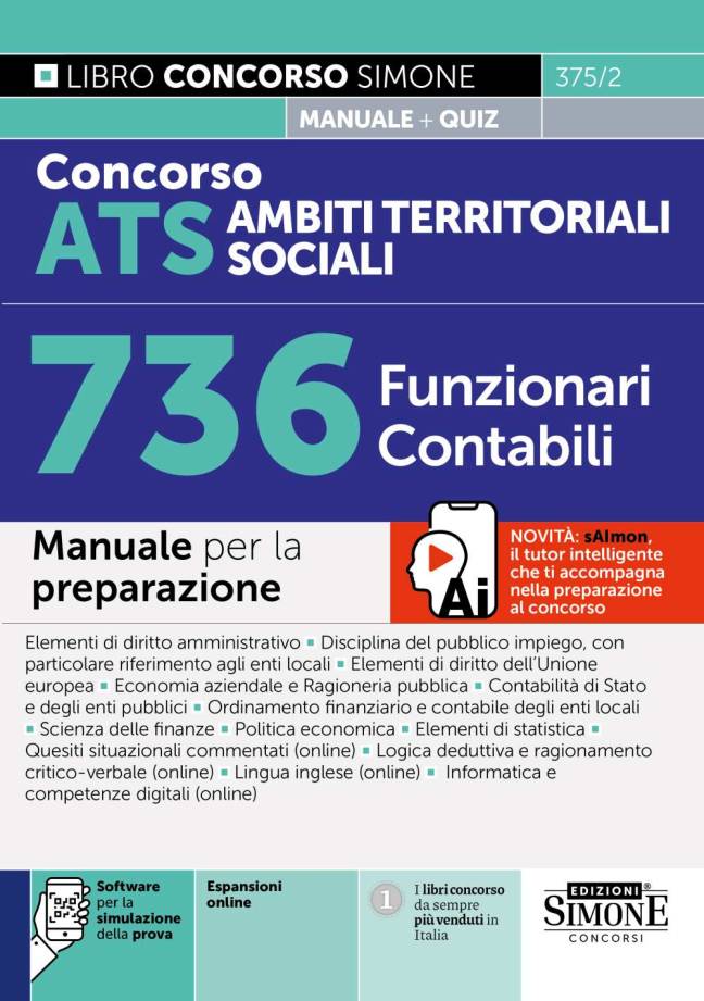 Concorso ATS Ambiti Territoriali Sociali 736 Funzionari Contabili – Manuale