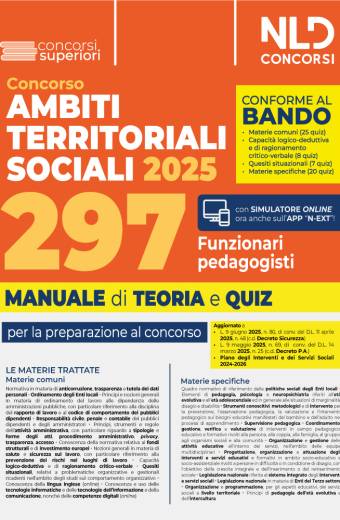 Concorso ATS (Ambiti Territoriali Sociali) per 297 Funzionari Pedagogisti. Manuale con Teoria e Quiz Conforme al bando