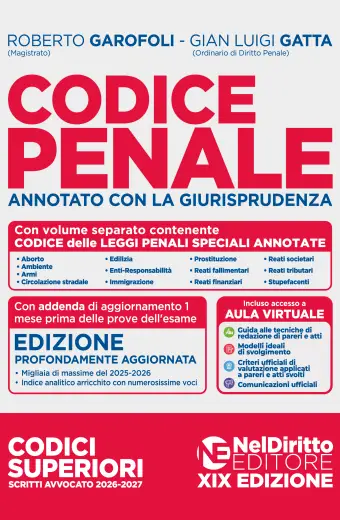 Codice Penale annotato con la giurisprudenza 2026-2027 per l'esame di Avvocato