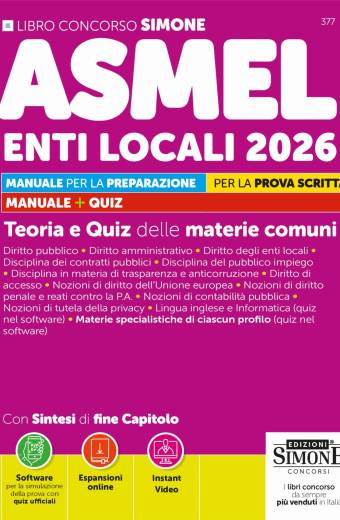Concorso ASMEL Enti Locali 2026 – Manuale