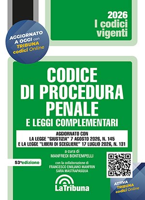 Codice di procedura penale e leggi complementari - vigente