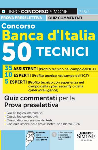 Concorso Banca d’Italia 50 Tecnici – Quiz commentati per la Prova preselettiva