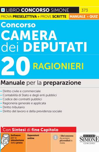 Concorso Camera dei Deputati – 20 Ragionieri – Manuale