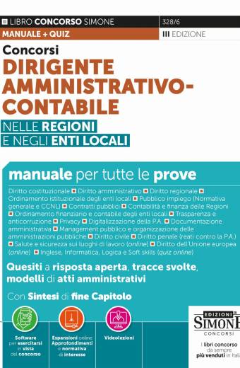 Concorsi Dirigente Amministrativo-Contabile nelle Regioni e negli Enti Locali – Manuale per tutte le prove