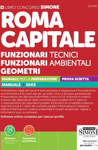 Roma Capitale – Funzionari tecnici – Funzionari ambientali – Geometri – Manuale